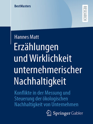 cover image of Erzählungen und Wirklichkeit unternehmerischer Nachhaltigkeit